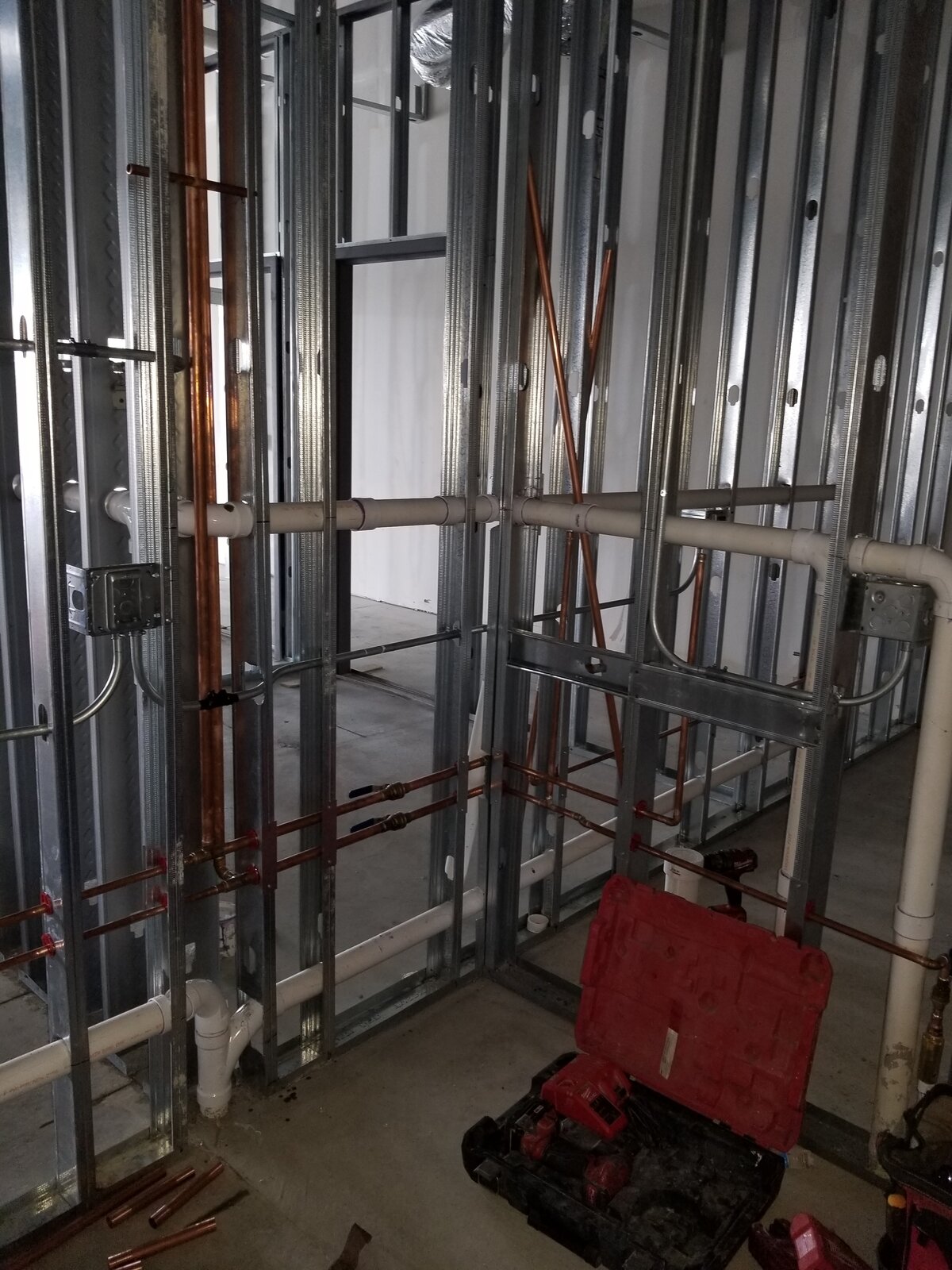 Commercial plumbing rough-in in Mokena IL